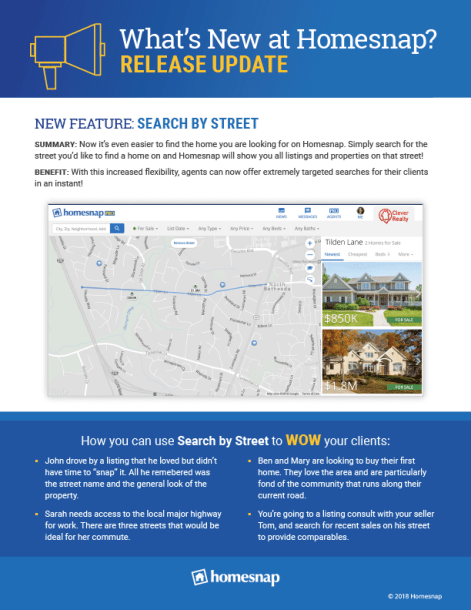 Homesnap New Release - June 2018